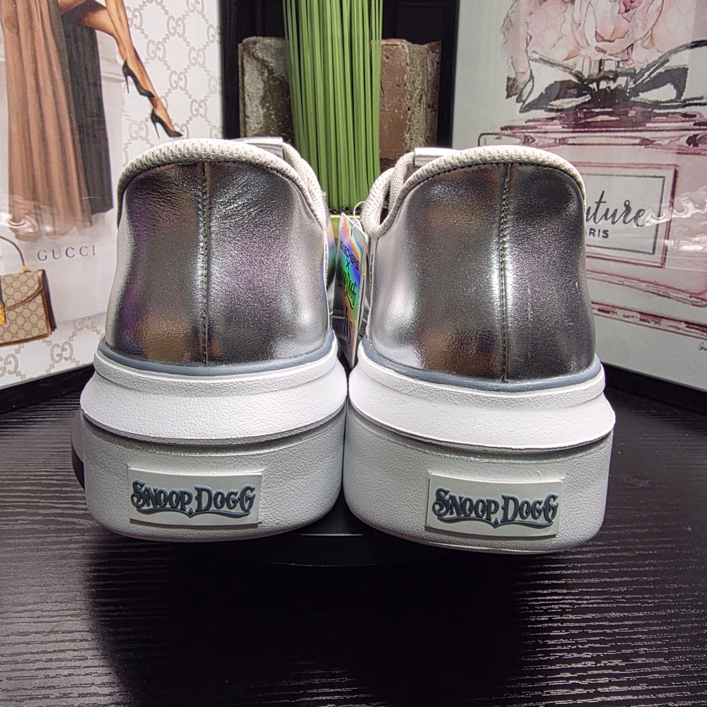 Skechers Metallic Silver Women's Sneakers - Picture 5 of 7